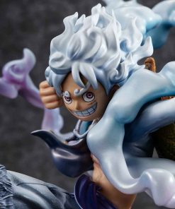 23cm/9in Anime One Piece Figure Gear 5 Luffy Action Figure Sun God Nika Luffy Statue Toy Gifts
