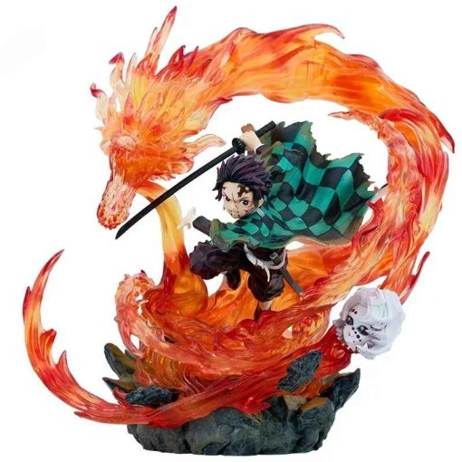 30cm Tanjirou Fire Dragon Figure – Demon Slayer PVC GK Statue - Image 2