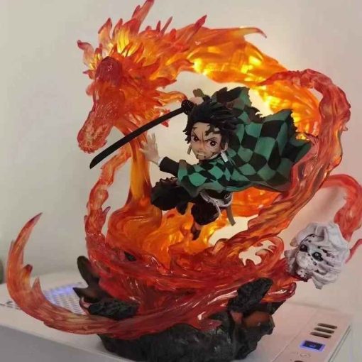 30cm Tanjirou Fire Dragon Figure – Demon Slayer PVC GK Statue - Image 3