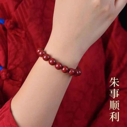 Red Cinnabar Blessing Bracelet – Lucky Gift for Men & Women - Image 4