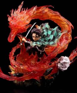 30cm Tanjirou Fire Dragon Figure – Demon Slayer PVC GK Statue