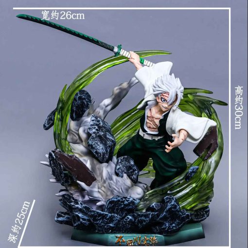 30cm Sanemi Figure – Demon Slayer Wind Hashira GK LED Statue - Image 4