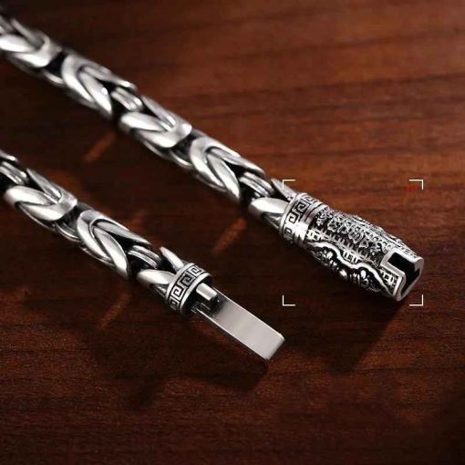 Vintage S925 Silver Bracelet – Handmade Thai Style for Men & Women - Image 3