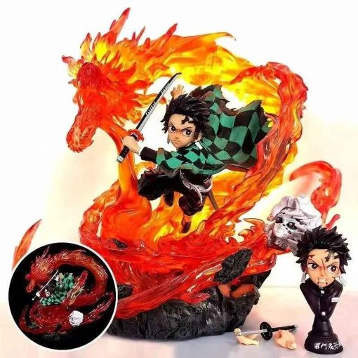 30cm Tanjirou Fire Dragon Figure – Demon Slayer PVC GK Statue - Image 5