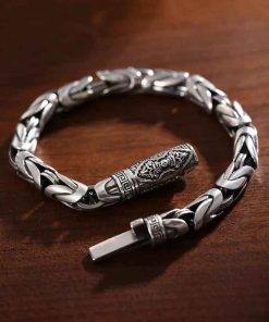Vintage S925 Silver Bracelet – Handmade Thai Style for Men & Women