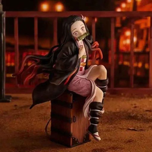 15cm Nezuko Sitting Figure – Demon Slayer PVC Display Toy