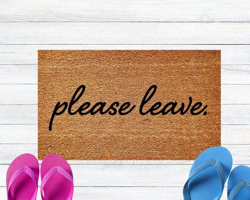 Please leave doormat, Go Away Doormat, Funny Doormat, Doormat, Funny Welcome Mat, Personalized Doormat, Custom Doormat, No Soliciting Sign - Image 4