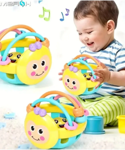 10cm Baby Catch Ball Rattle – Soft Sensory Toy for 0–12 Months