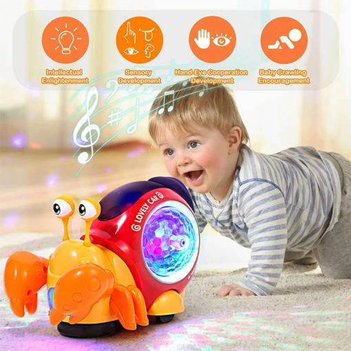 Crawling Crab Baby Toy – Light-Up Musical Toy for 0–12M Toddlers - Image 2