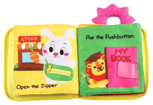 Baby's First Cloth Book – 3D Montessori Toy for Life Skills & Colors - Image 6