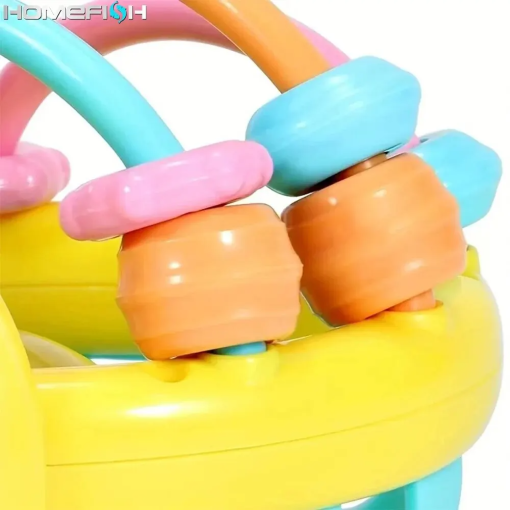 10cm Baby Catch Ball Rattle – Soft Sensory Toy for 0–12 Months - Image 3