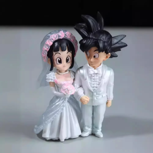 9cm Goku & Chichi Wedding Figure – Q Ver. Dragon Ball Collectible - Image 2
