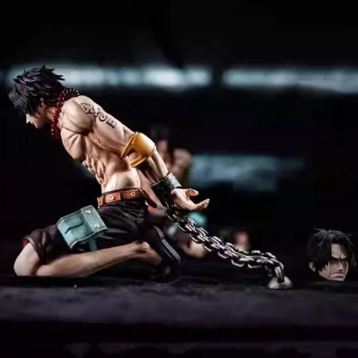 12cm Ace Execution Figure – One Piece GK Kneeling Display Model - Image 3