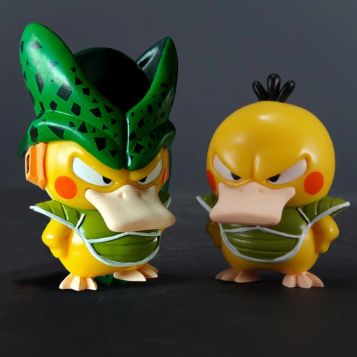 Psyduck x Saiyan Figure – 8cm Funny Cosplay PVC Model Toy - Image 11