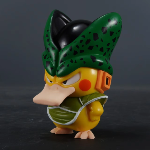 Psyduck x Saiyan Figure – 8cm Funny Cosplay PVC Model Toy - Image 7