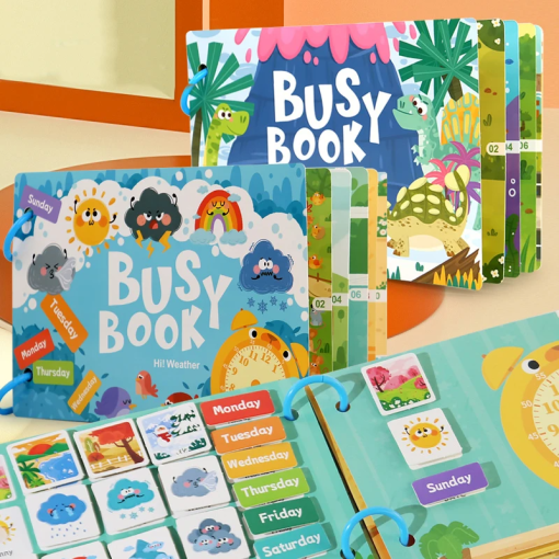 Interactive Busy Book – Animals, Vehicles, Dinosaurs & Learning - Image 2