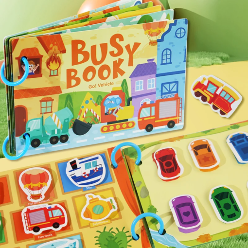 Interactive Busy Book – Animals, Vehicles, Dinosaurs & Learning - Image 3
