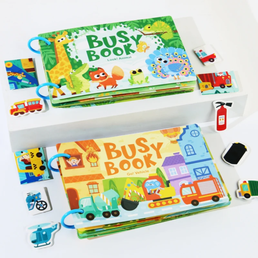 Interactive Busy Book – Animals, Vehicles, Dinosaurs & Learning - Image 4