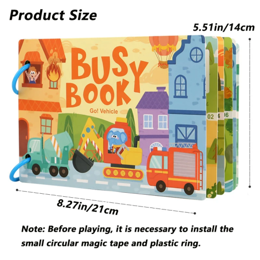 Interactive Busy Book – Animals, Vehicles, Dinosaurs & Learning - Image 5