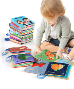 Soft Sensory Baby Book – Montessori 3D Touch & Feel Learning Toy