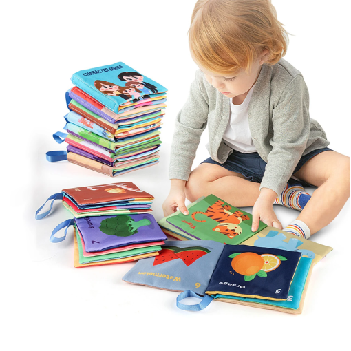Soft Sensory Baby Book – Montessori 3D Touch & Feel Learning Toy