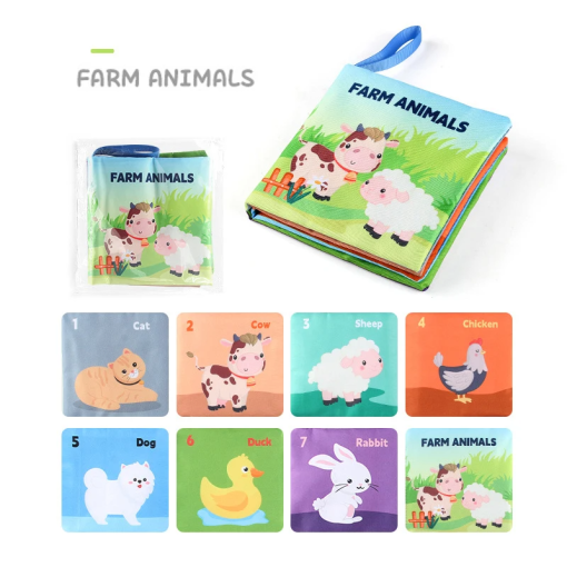 Soft Sensory Baby Book – Montessori 3D Touch & Feel Learning Toy - Image 11