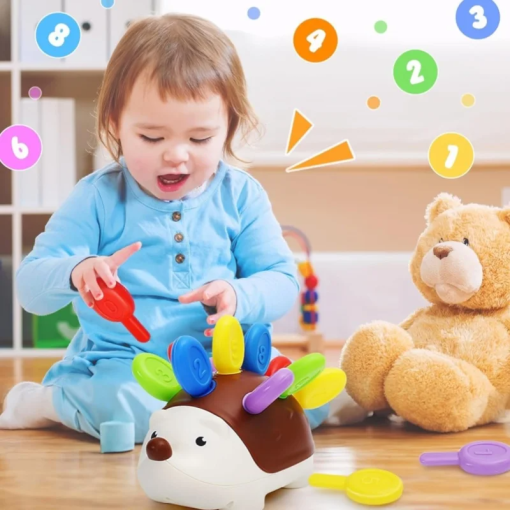 Montessori Sensory Hedgehog – Fine Motor Toy for Toddlers (1–4Y) - Image 3