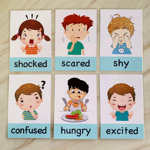 12PCS Montessori English Flash Cards – Fun Learning Game for Kids