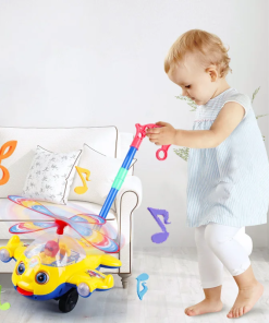 Push Walker Plane Toy – Hand Push Car for Toddlers Learning to Walk