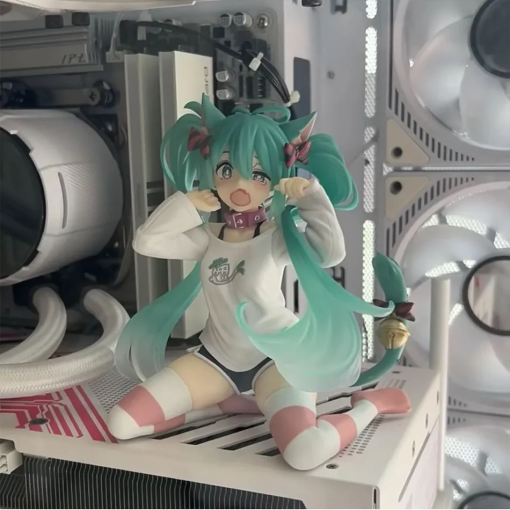 12cm Hatsune Miku Figure – Cat Ear Hoodie Ver. Kawaii Collectible - Image 5