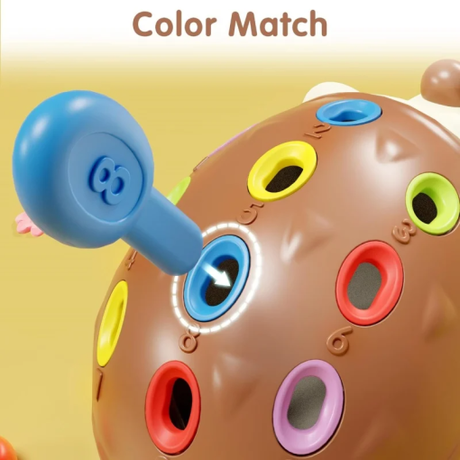 Montessori Sensory Hedgehog – Fine Motor Toy for Toddlers (1–4Y) - Image 5