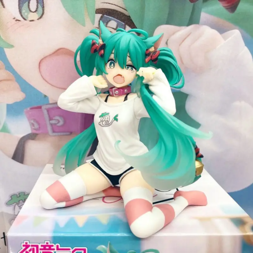 12cm Hatsune Miku Figure – Cat Ear Hoodie Ver. Kawaii Collectible - Image 3