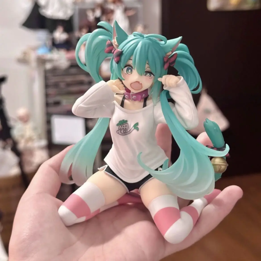 12cm Hatsune Miku Figure – Cat Ear Hoodie Ver. Kawaii Collectible - Image 4