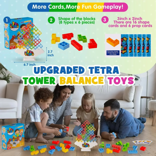 Tetra Tower Stacking Game – Balance Puzzle Fun for All Ages - Image 4