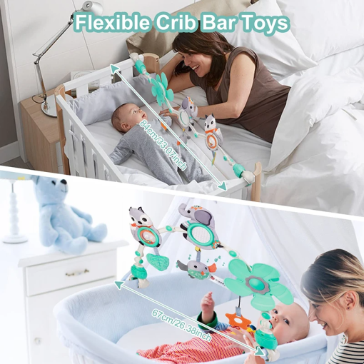 Stroller Arch Toy – Musical Crib Mobile for Newborn Sensory Play - Image 4