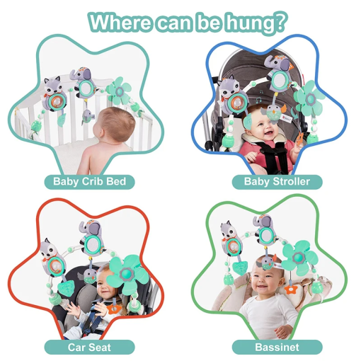 Stroller Arch Toy – Musical Crib Mobile for Newborn Sensory Play - Image 5