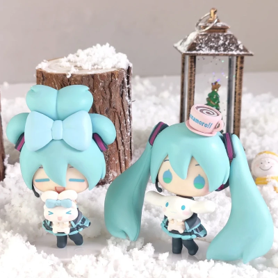 Miku × Cinnamoroll Q Ver. Figure – Kawaii PVC Anime Decoration