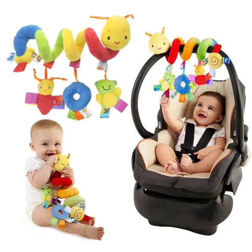Cute Spiral Activity Toy – Hanging Musical Rattle for Car Seat/Crib - Image 3