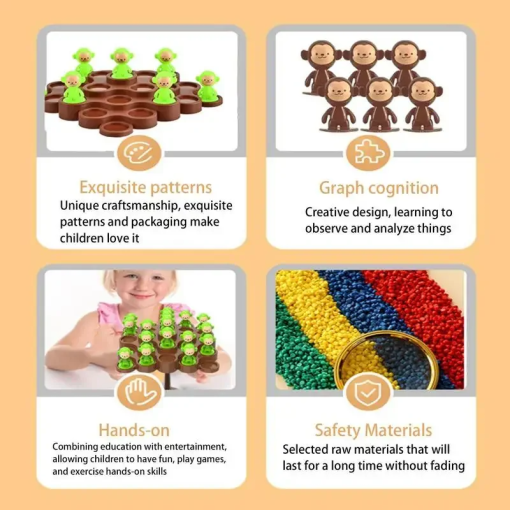 Monkey Balance Tree – Montessori Math Game for Kids' Learning Fun - Image 5