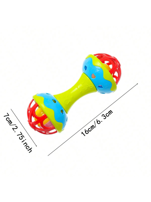 Baby Grip Rattle – Soft Double-Ended Toy for Infants (Random Color) - Image 4