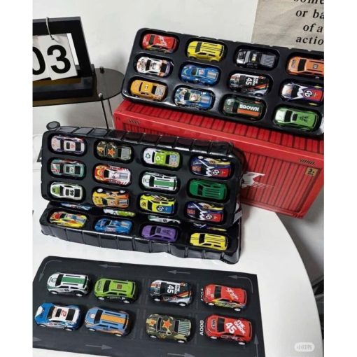 48-Car Container Truck Set with Track – Ultimate Kids' Racing Toy - Image 5