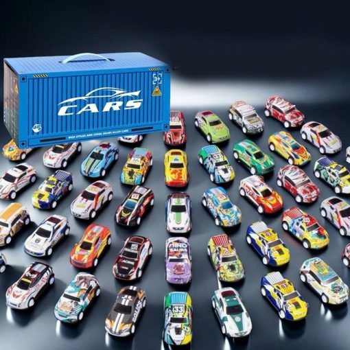 48-Car Container Truck Set with Track – Ultimate Kids' Racing Toy - Image 2