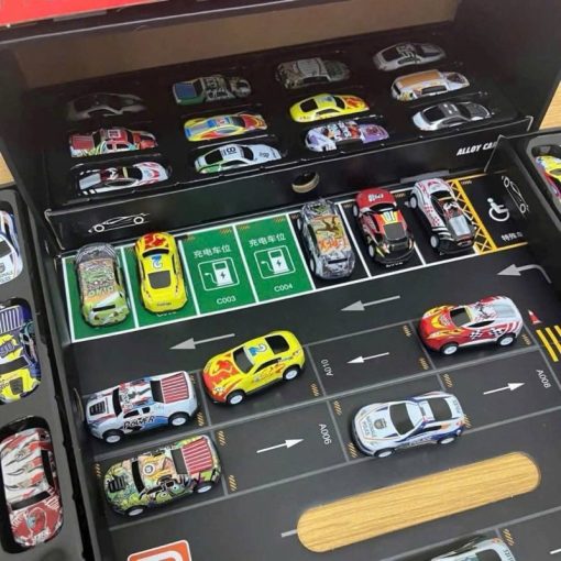 48-Car Container Truck Set with Track – Ultimate Kids' Racing Toy - Image 7