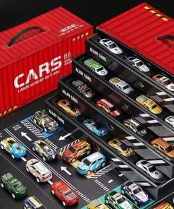 48-Car Container Truck Set with Track – Ultimate Kids' Racing Toy