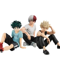 Alternative view of My Hero Academia Kawaii Mini Figures – Todoroki Shoto, Izuku Midoriya & Katsuki Bakugo PVC Collectibles (7.5cm)