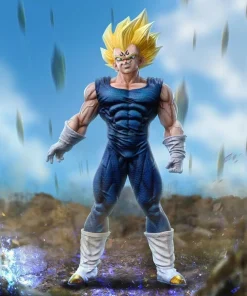 Alternative view of Dragon Ball Majin Vegeta Figure – Smiling Super Saiyan 2 PVC Anime Collectible Statue (24cm)