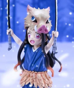 Alternative view of Demon Slayer Nezuko Kamado Figure – Cosplay Inosuke Style PVC Anime Collectible Statue (20cm)