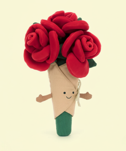 Everlasting Plush Rose Bouquet Toy with Smiley Face Soft Simulated Flower Decor Romantic Valentine‘s Day Gift for Girls Kids