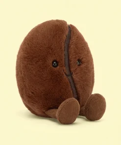 Cute Coffee Bean Plush Doll with Legs – Soft Brown Food Plush Toy Home Décor & Xmas Gift