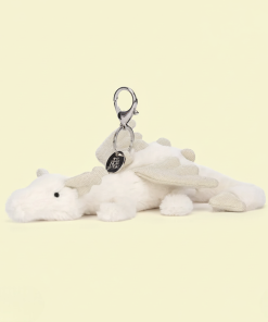 Snow Dragon Plush Pendant – Cute Purple & Pink Dragon Bag Keychain Doll Gift (18cm)